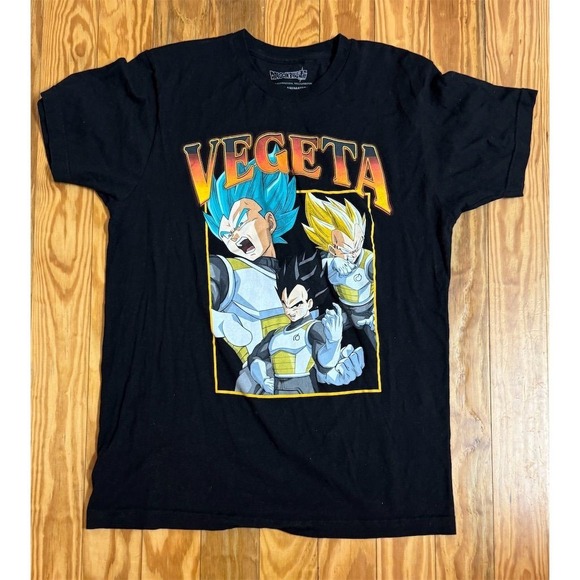 Dragon Ball Z M Black Vegeta Collage Graphic‎ T-Shirt Anime Hot Topic sold out - Picture 1 of 5